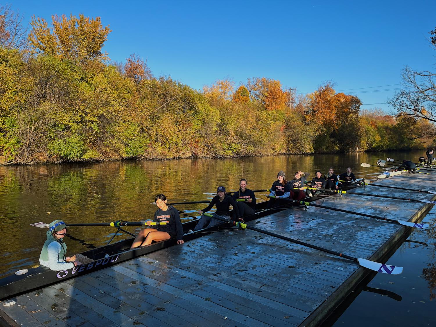 Northwestern's club rowing team competes at the Head of the