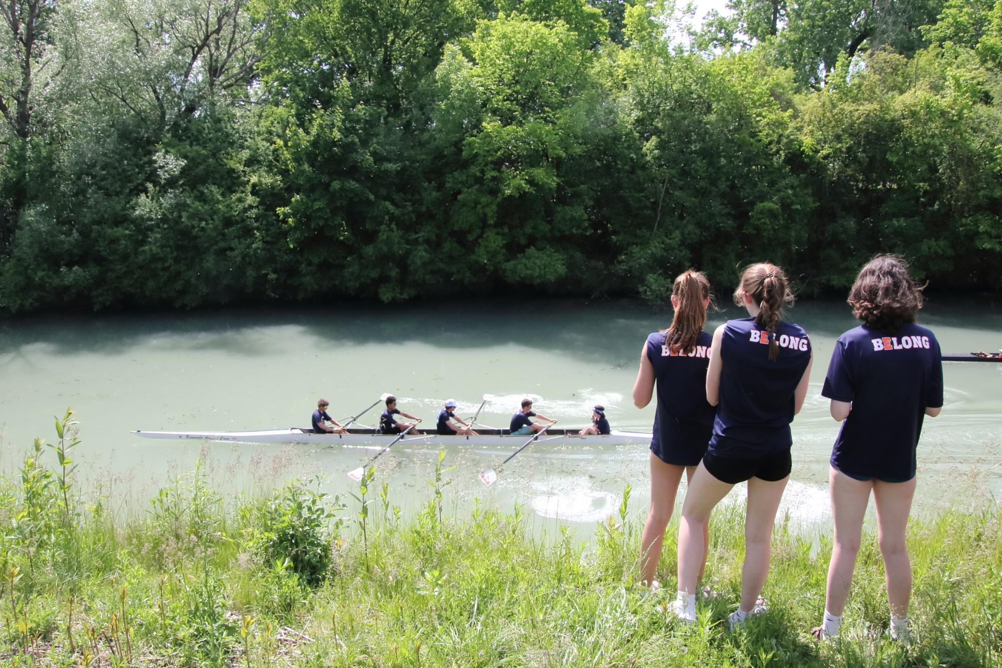 Rowers overlook the crew. Photo courtesy of ETHS rowing team.