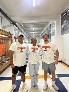 ETHS Kit Pit senior Founders Chris Fargo, Josephine Teoudoussia and Colin Livatino.